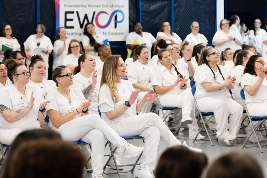 EWOP participants applauding during a program celebration